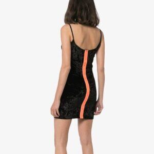 Heron Preston Sleeveless Fitted Velvet Mini Dress